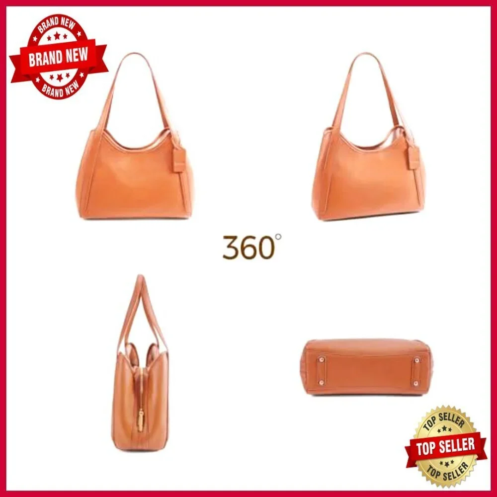 Vegan Leather Hobo Shoulder Bag Tote Medium Size Spacious Purse